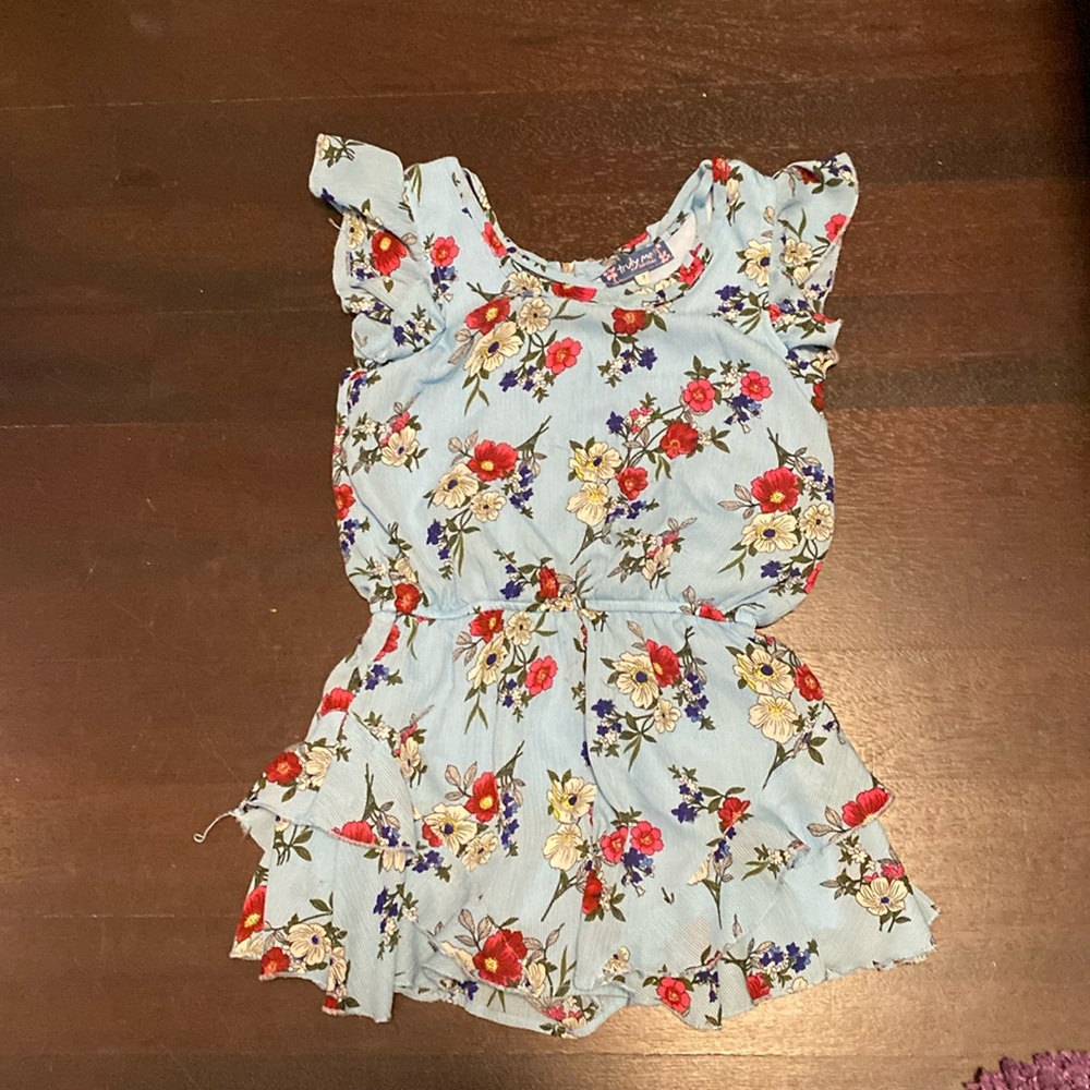 Adorable Truly Me size 7 flower romper/jumpuit